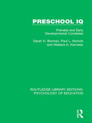 cover image of Preschool IQ